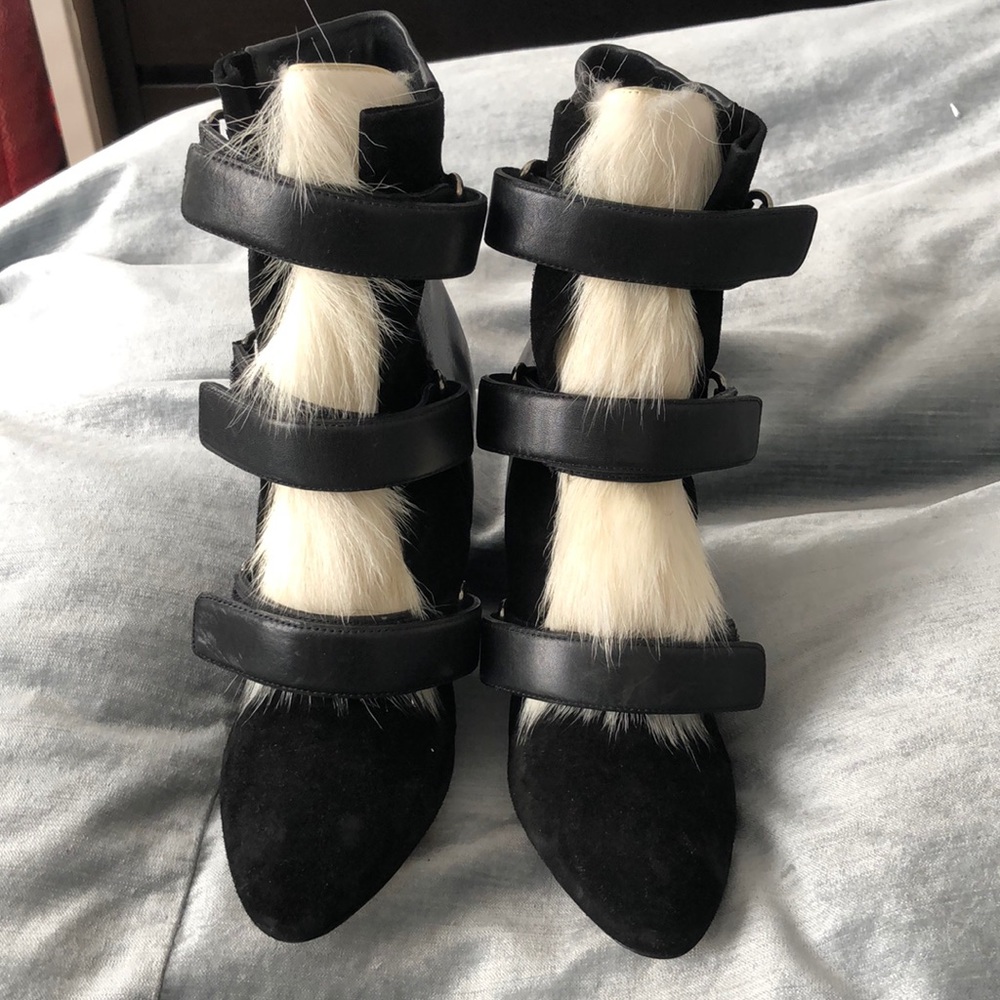 Isabel Marant Fur/Leather/Suede wedge bootiesNWOB